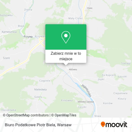 Mapa Biuro Podatkowe Piotr Biela