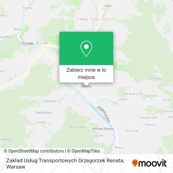 Mapa Zakład Usług Transportowych Grzegorzek Renata