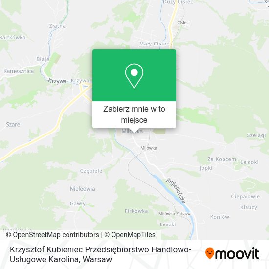 Mapa Krzysztof Kubieniec Przedsiębiorstwo Handlowo-Usługowe Karolina