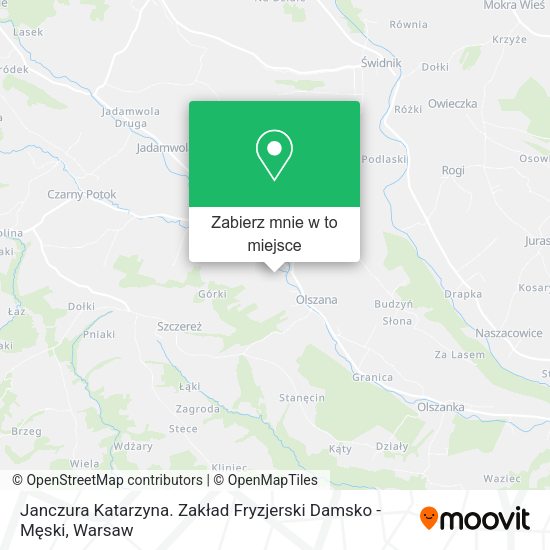 Mapa Janczura Katarzyna. Zakład Fryzjerski Damsko - Męski