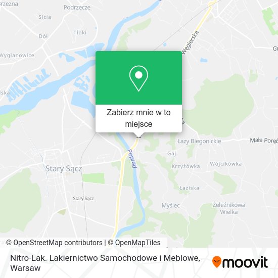 Mapa Nitro-Lak. Lakiernictwo Samochodowe i Meblowe