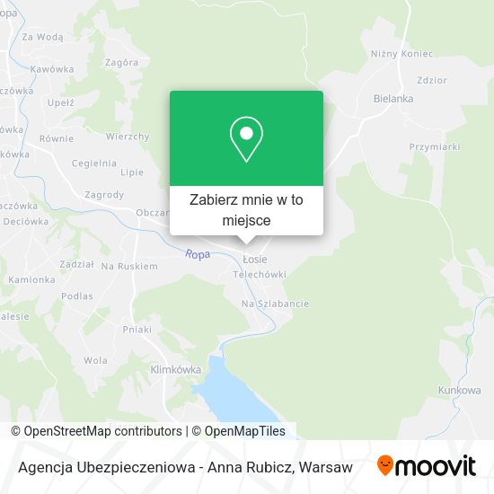 Mapa Agencja Ubezpieczeniowa - Anna Rubicz