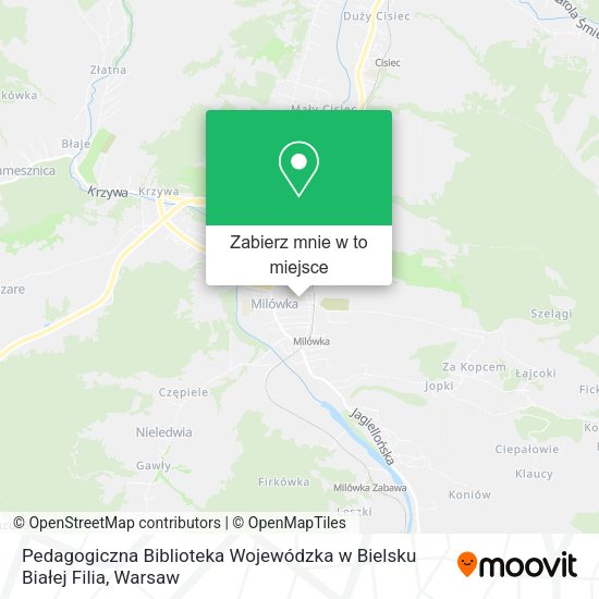 Mapa Pedagogiczna Biblioteka Wojewódzka w Bielsku Białej Filia