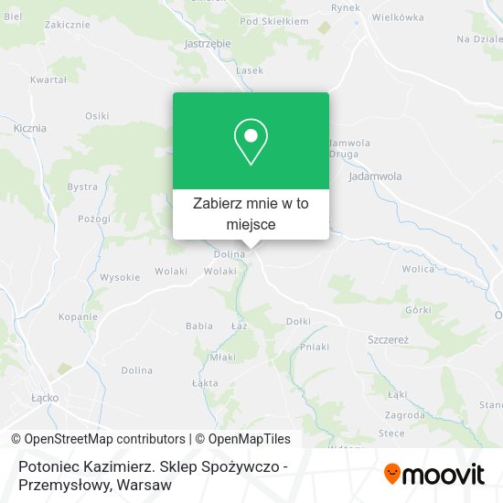 Mapa Potoniec Kazimierz. Sklep Spożywczo - Przemysłowy