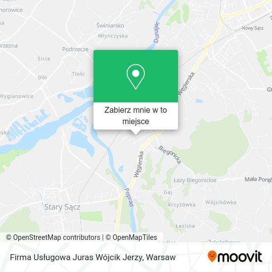 Mapa Firma Usługowa Juras Wójcik Jerzy