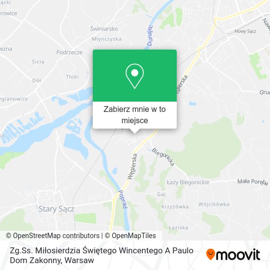 Mapa Zg.Ss. Miłosierdzia Świętego Wincentego A Paulo Dom Zakonny