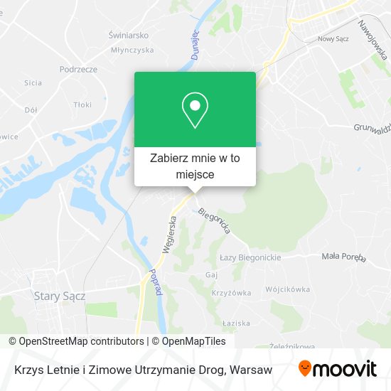 Mapa Krzys Letnie i Zimowe Utrzymanie Drog