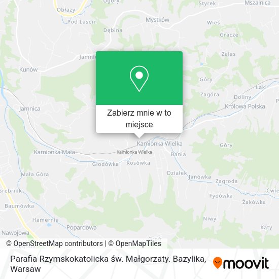 Mapa Parafia Rzymskokatolicka św. Małgorzaty. Bazylika