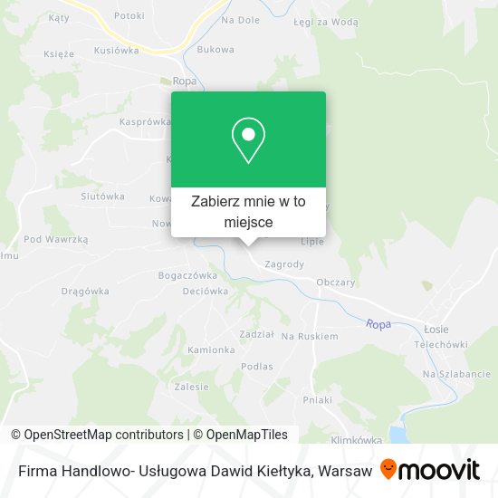 Mapa Firma Handlowo- Usługowa Dawid Kiełtyka