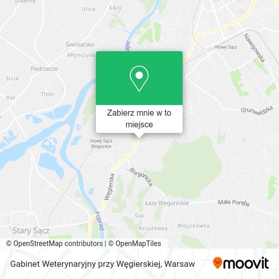 Mapa Gabinet Weterynaryjny przy Węgierskiej