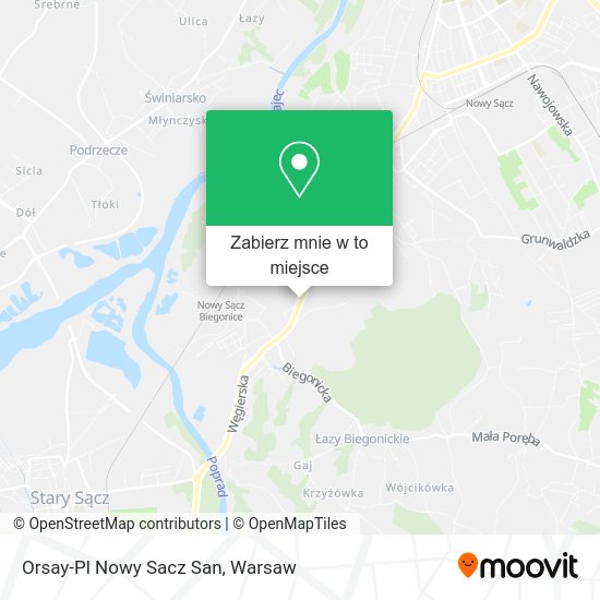 Mapa Orsay-Pl Nowy Sacz San