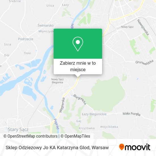 Mapa Sklep Odziezowy Jo KA Katarzyna Glod