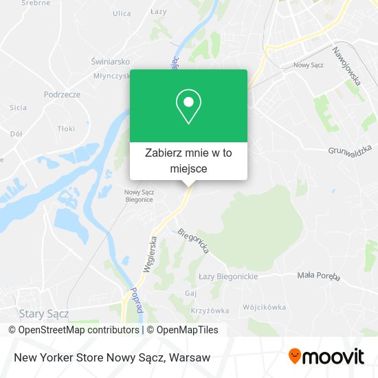 Mapa New Yorker Store Nowy Sącz