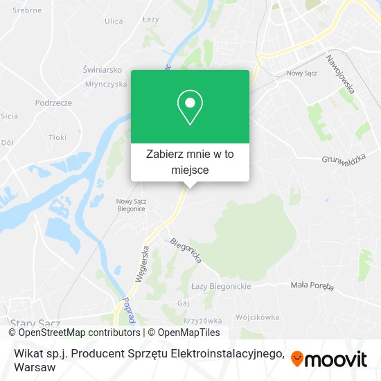 Mapa Wikat sp.j. Producent Sprzętu Elektroinstalacyjnego