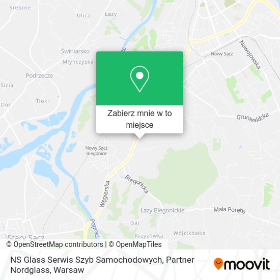 Mapa NS Glass Serwis Szyb Samochodowych, Partner Nordglass
