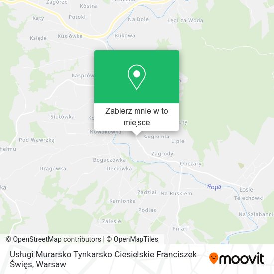 Mapa Usługi Murarsko Tynkarsko Ciesielskie Franciszek Święs