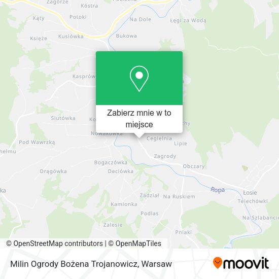 Mapa Milin Ogrody Bożena Trojanowicz