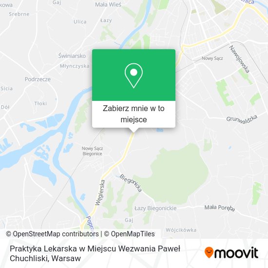 Mapa Praktyka Lekarska w Miejscu Wezwania Paweł Chuchliski