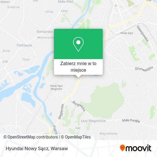 Mapa Hyundai Nowy Sącz