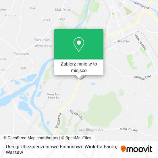 Mapa Usługi Ubezpieczeniowo Finansowe Wioletta Faron