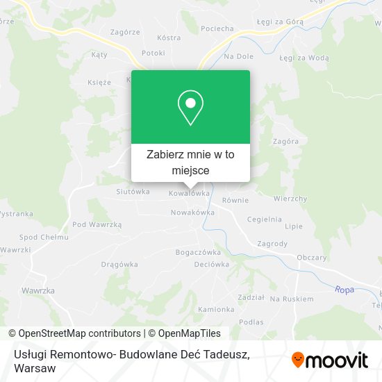 Mapa Usługi Remontowo- Budowlane Deć Tadeusz