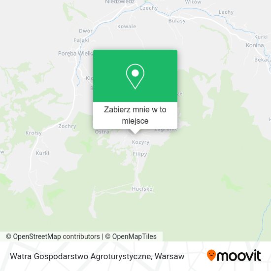 Mapa Watra Gospodarstwo Agroturystyczne