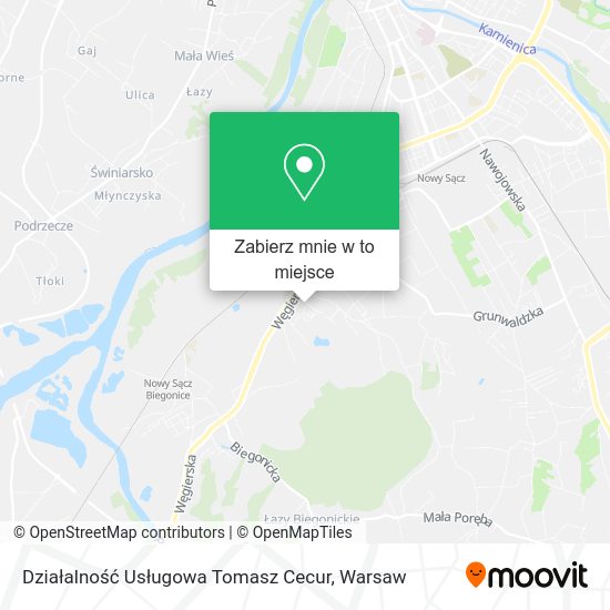 Mapa Działalność Usługowa Tomasz Cecur