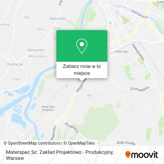 Mapa Materspec Sc. Zakład Projektowo - Produkcyjny