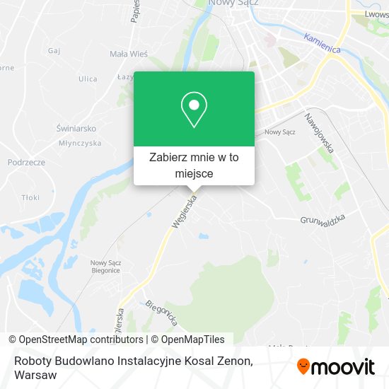 Mapa Roboty Budowlano Instalacyjne Kosal Zenon