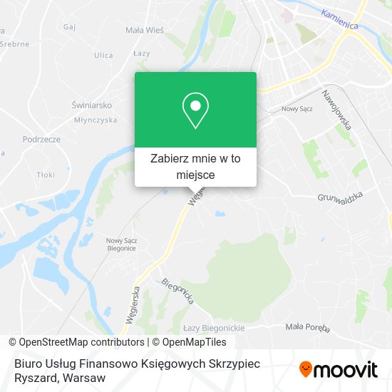 Mapa Biuro Usług Finansowo Księgowych Skrzypiec Ryszard