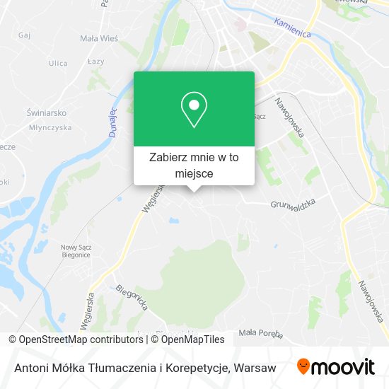 Mapa Antoni Mółka Tłumaczenia i Korepetycje