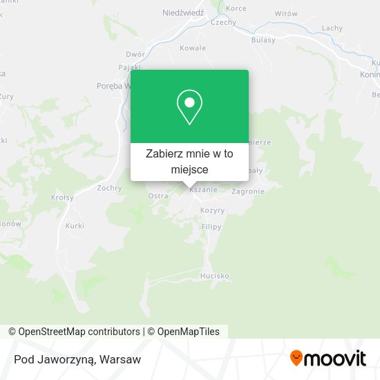 Mapa Pod Jaworzyną