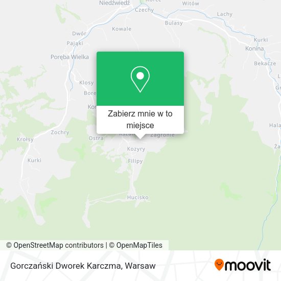 Mapa Gorczański Dworek Karczma