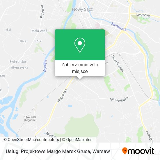 Mapa Usługi Projektowe Margo Marek Gruca