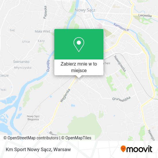 Mapa Km Sport Nowy Sącz