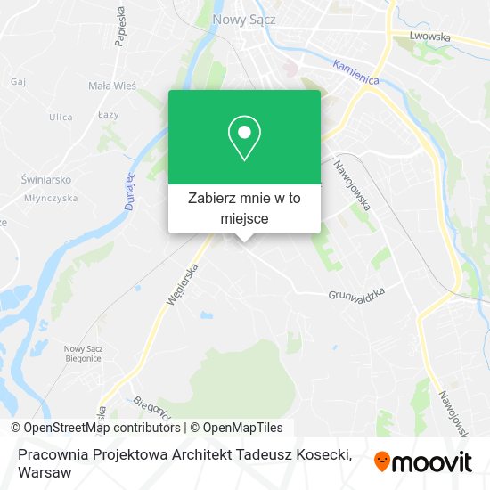 Mapa Pracownia Projektowa Architekt Tadeusz Kosecki