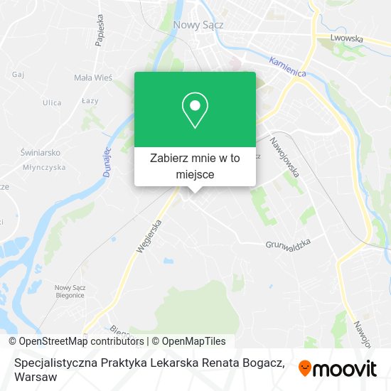 Mapa Specjalistyczna Praktyka Lekarska Renata Bogacz