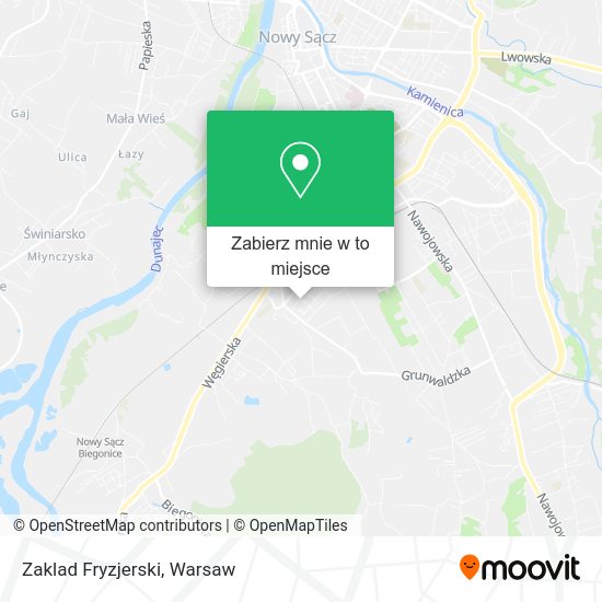 Mapa Zaklad Fryzjerski