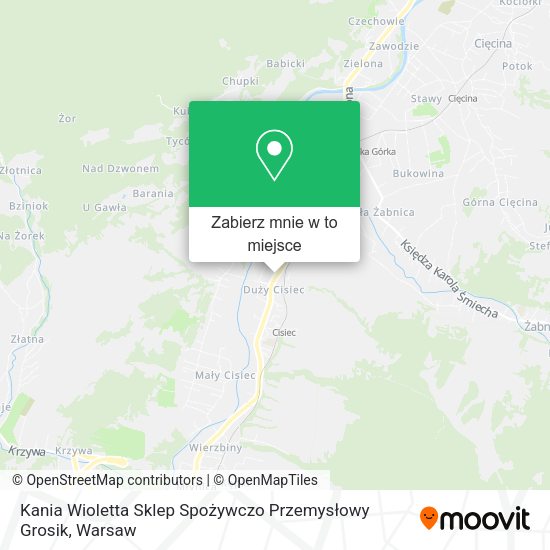 Mapa Kania Wioletta Sklep Spożywczo Przemysłowy Grosik