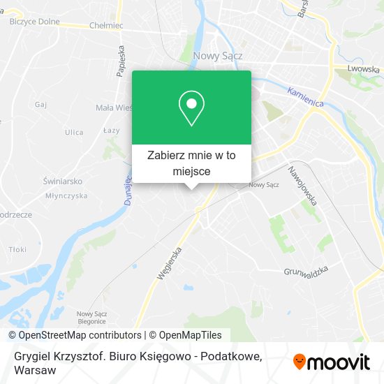 Mapa Grygiel Krzysztof. Biuro Księgowo - Podatkowe