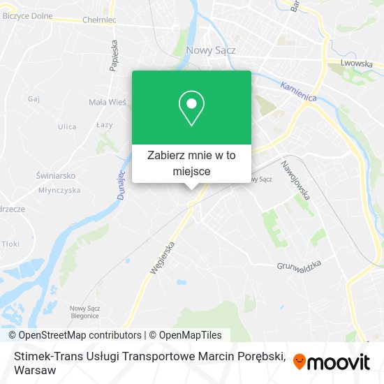 Mapa Stimek-Trans Usługi Transportowe Marcin Porębski