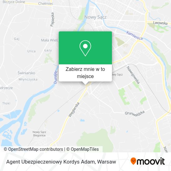 Mapa Agent Ubezpieczeniowy Kordys Adam