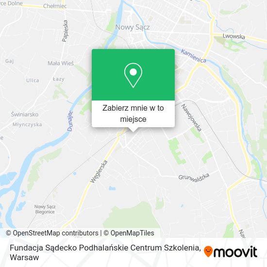 Mapa Fundacja Sądecko Podhalańskie Centrum Szkolenia