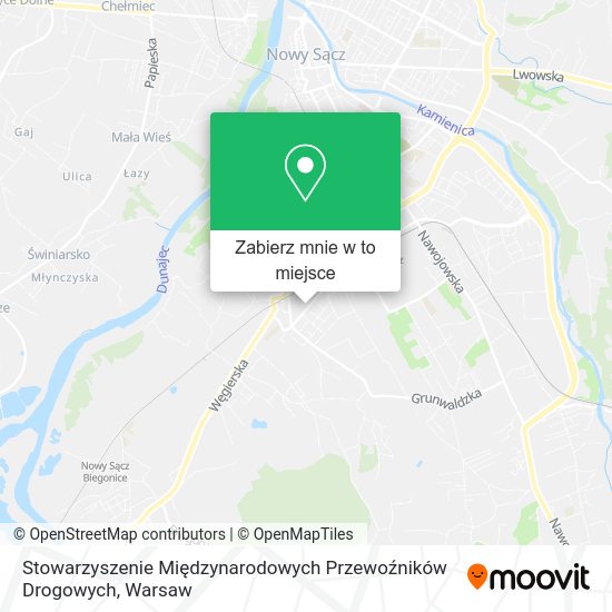 Mapa Stowarzyszenie Międzynarodowych Przewoźników Drogowych