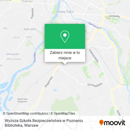 Mapa Wyższa Szkoła Bezpieczeństwa w Poznaniu Biblioteka