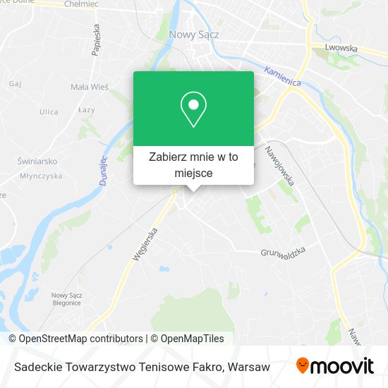 Mapa Sadeckie Towarzystwo Tenisowe Fakro