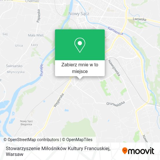 Mapa Stowarzyszenie Miłośników Kultury Francuskiej