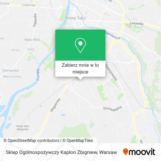 Mapa Sklep Ogólnospożywczy Kapłon Zbigniew