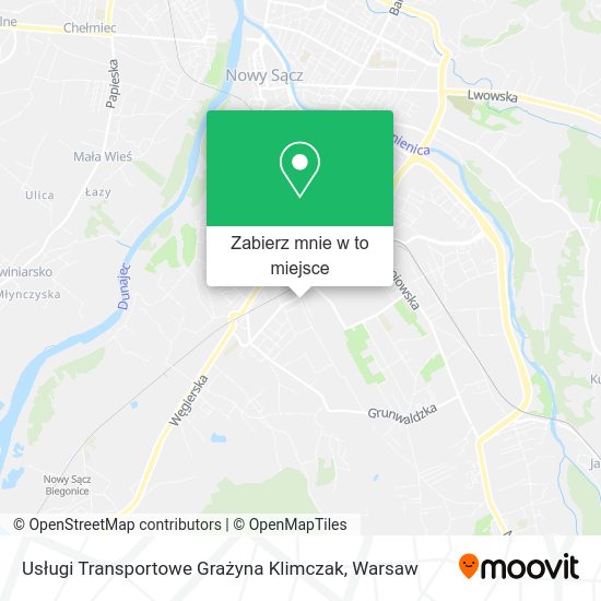 Mapa Usługi Transportowe Grażyna Klimczak