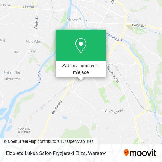 Mapa Elżbieta Luksa Salon Fryzjerski Eliza